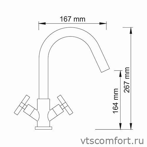 Фото WasserKraft Weser 7803 Смеситель для умывальника Изображение WasserKraft Weser 7803 Смеситель для умывальника