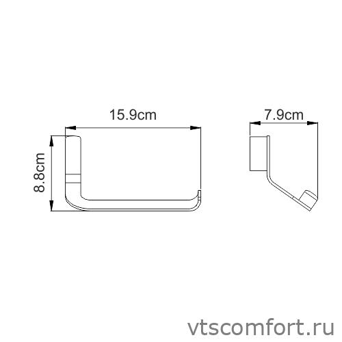 Фото WasserKraft Sauer K-7996 Держатель туалетной бумаги Изображение WasserKraft Sauer K-7996 Держатель туалетной бумаги