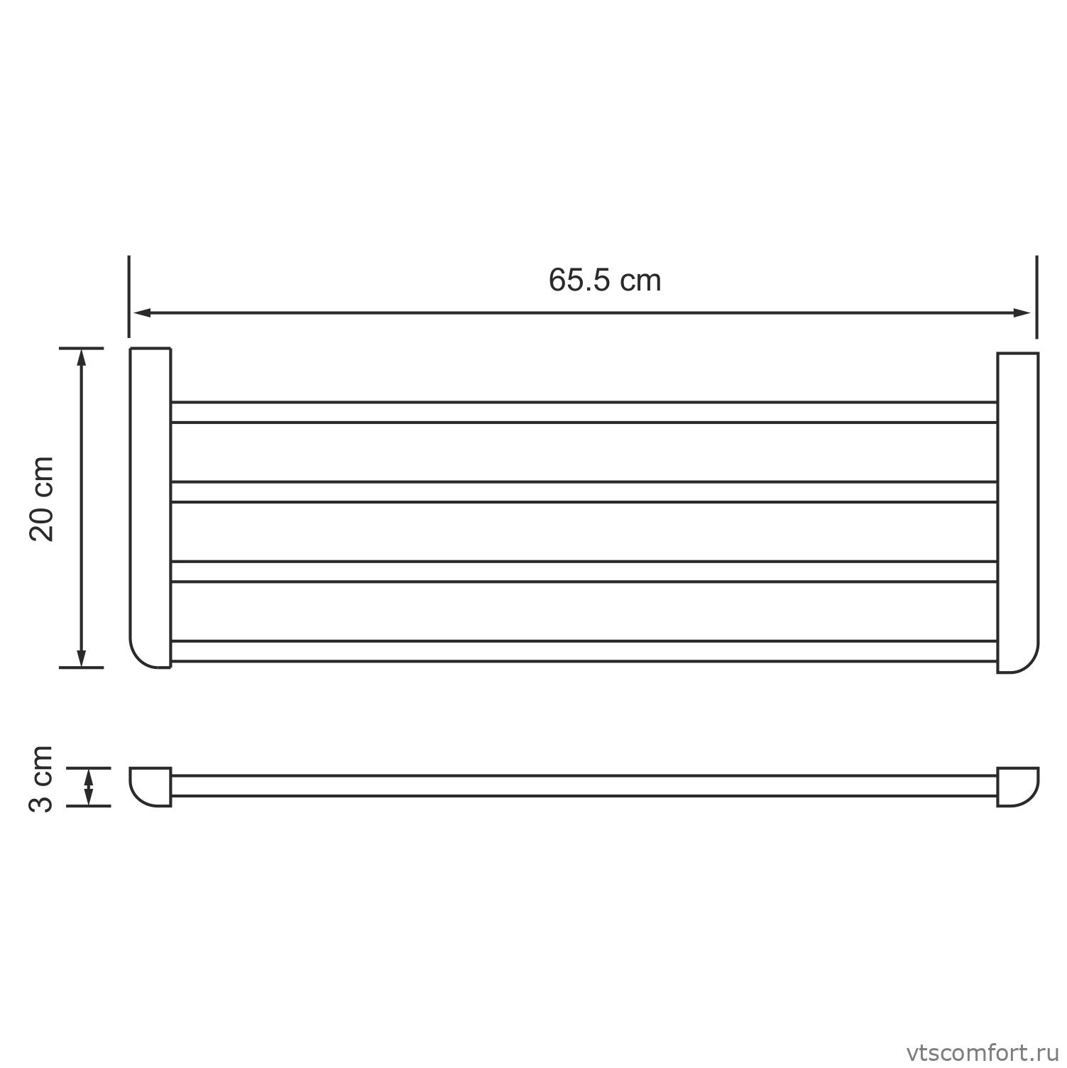 Фото WasserKraft Kammel K-8311 Полка для полотенец Изображение WasserKraft Kammel K-8311 Полка для полотенец