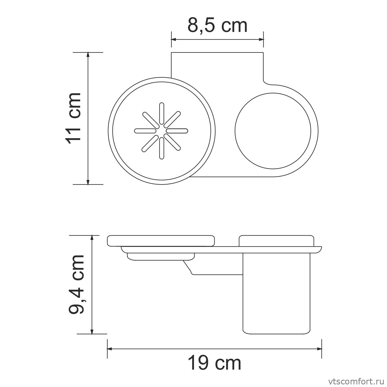 Фото WasserKraft Kammel K-8326 Держатель стакана и мыльницы Изображение WasserKraft Kammel K-8326 Держатель стакана и мыльницы