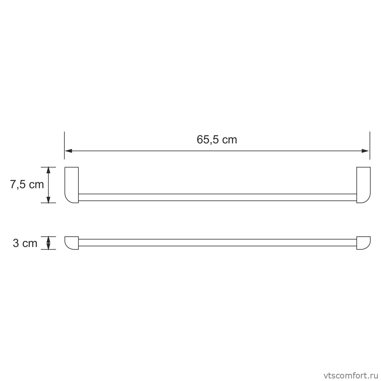 Фото WasserKraft Kammel K-8330WHITE Держатель полотенец одинарный Изображение WasserKraft Kammel K-8330WHITE Держатель полотенец одинарный