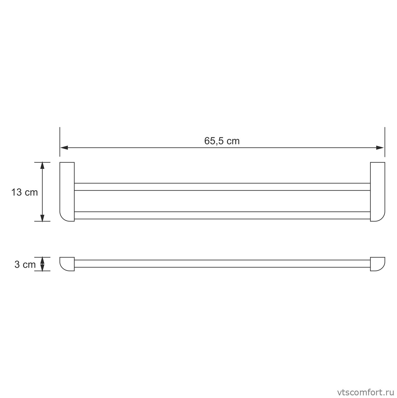 Фото WasserKraft Kammel K-8340WHITE Держатель полотенец двойной Изображение WasserKraft Kammel K-8340WHITE Держатель полотенец двойной