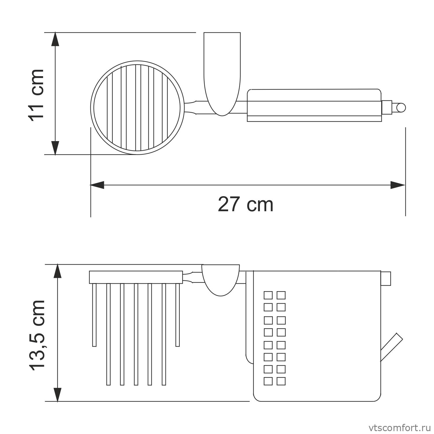 Фото WasserKraft Kammel K-8359 Держатель туалетной бумаги и освежителя Изображение WasserKraft Kammel K-8359 Держатель туалетной бумаги и освежителя