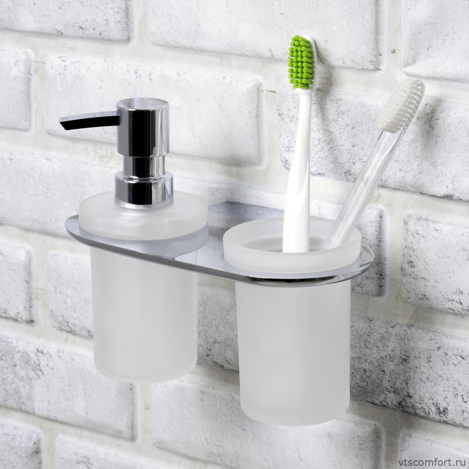 Фото WasserKraft Kammel K-8389 Держатель стакана и дозатора Изображение WasserKraft Kammel K-8389 Держатель стакана и дозатора