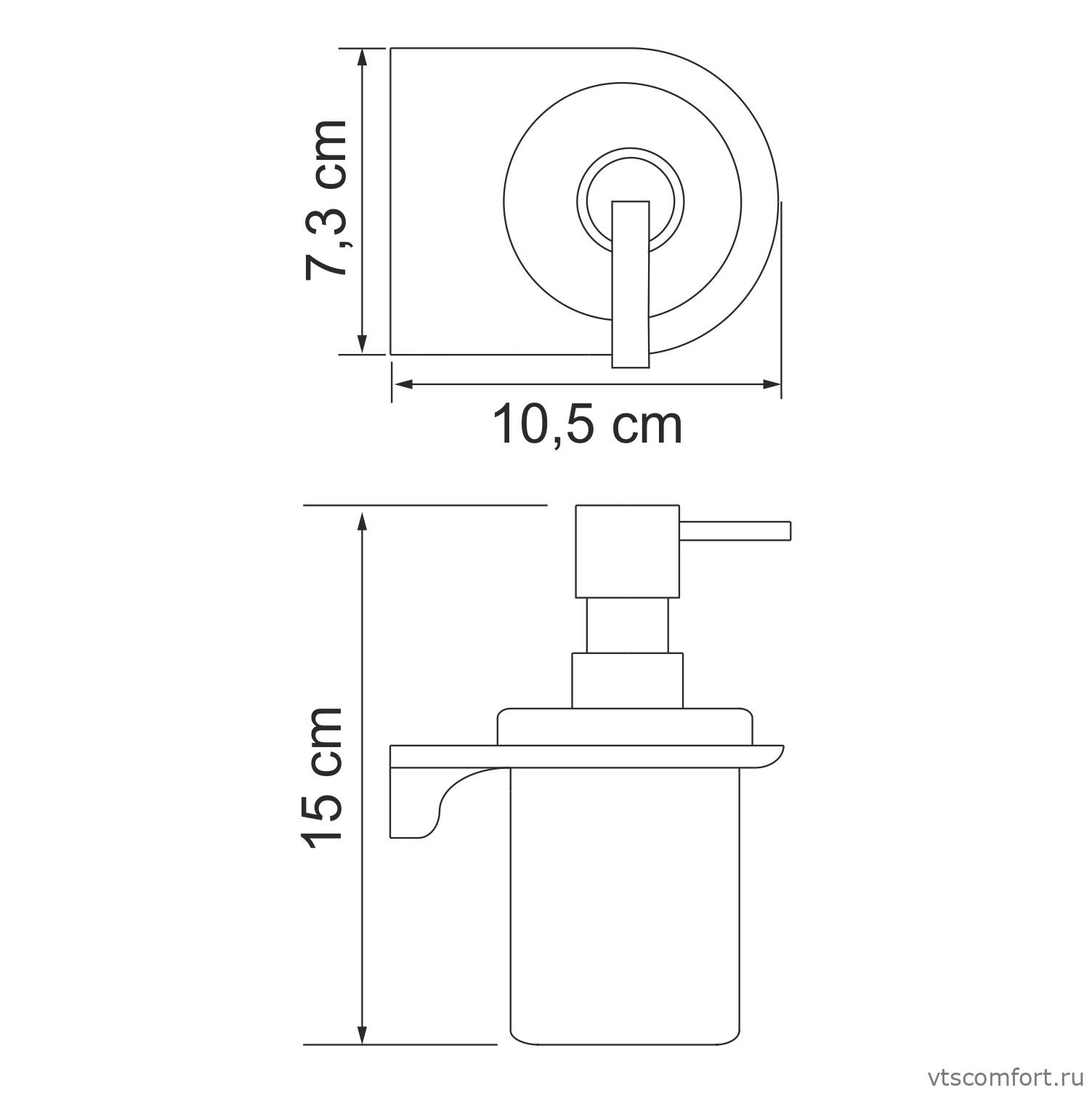Фото WasserKraft Kammel K-8399 Дозатор для жидкого мыла Изображение WasserKraft Kammel K-8399 Дозатор для жидкого мыла
