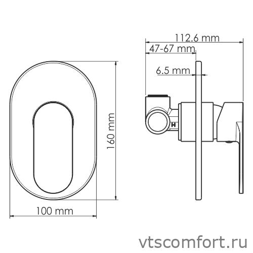 Фото WasserKraft Mindel 8551 Смеситель для душа Изображение WasserKraft Mindel 8551 Смеситель для душа