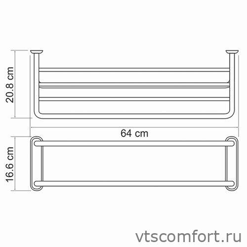 Фото WasserKraft K-888 Полка для полотенец Изображение WasserKraft K-888 Полка для полотенец