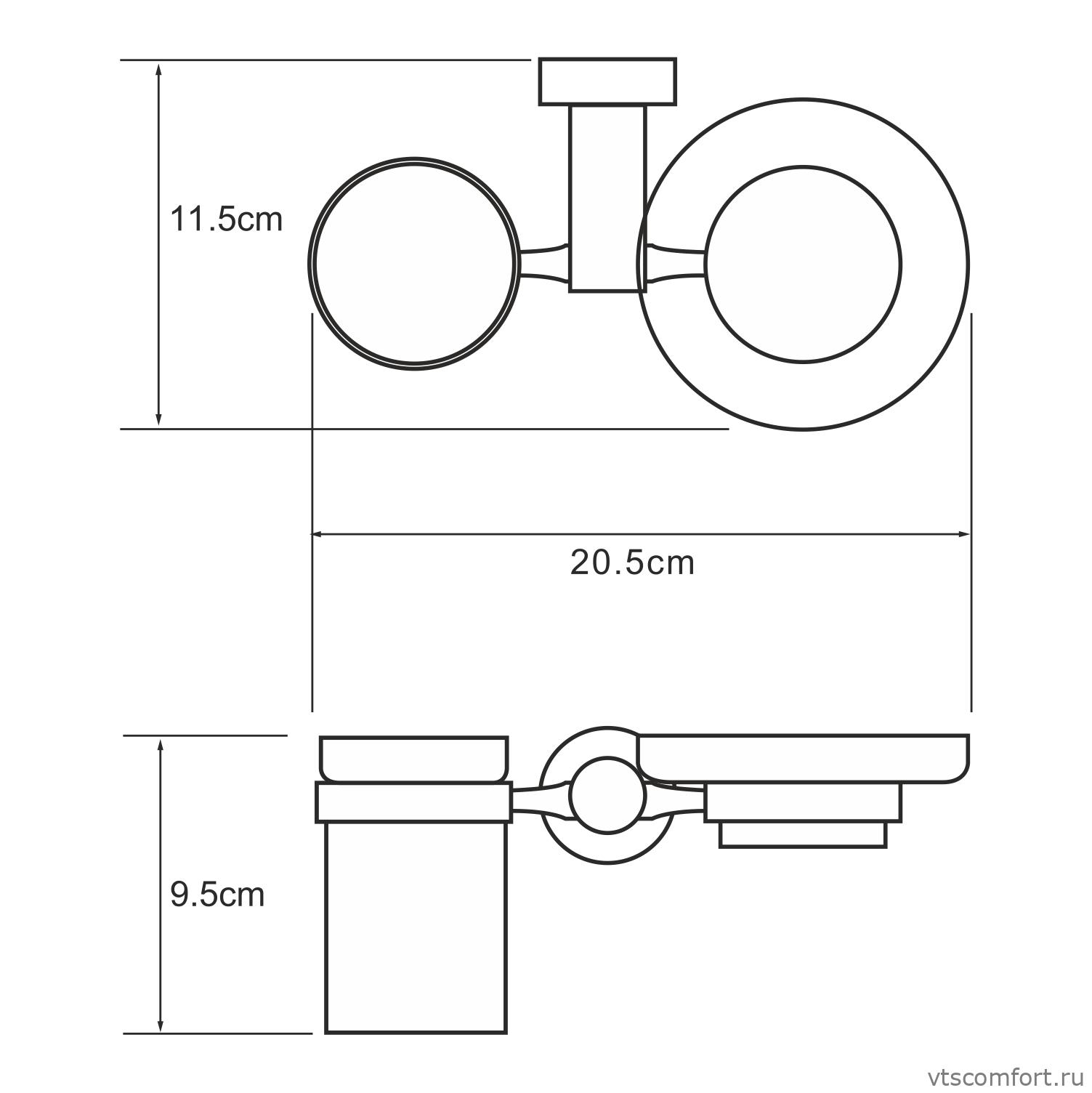 Фото WasserKraft Donau K-9426 Держатель стакана и мыльницы Изображение WasserKraft Donau K-9426 Держатель стакана и мыльницы