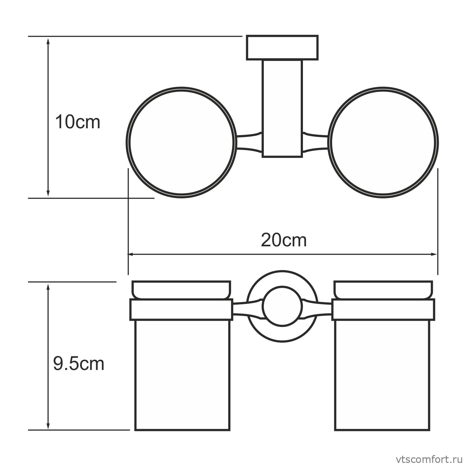 Фото WasserKraft Donau K-9428D Подстаканник двойной Изображение WasserKraft Donau K-9428D Подстаканник двойной