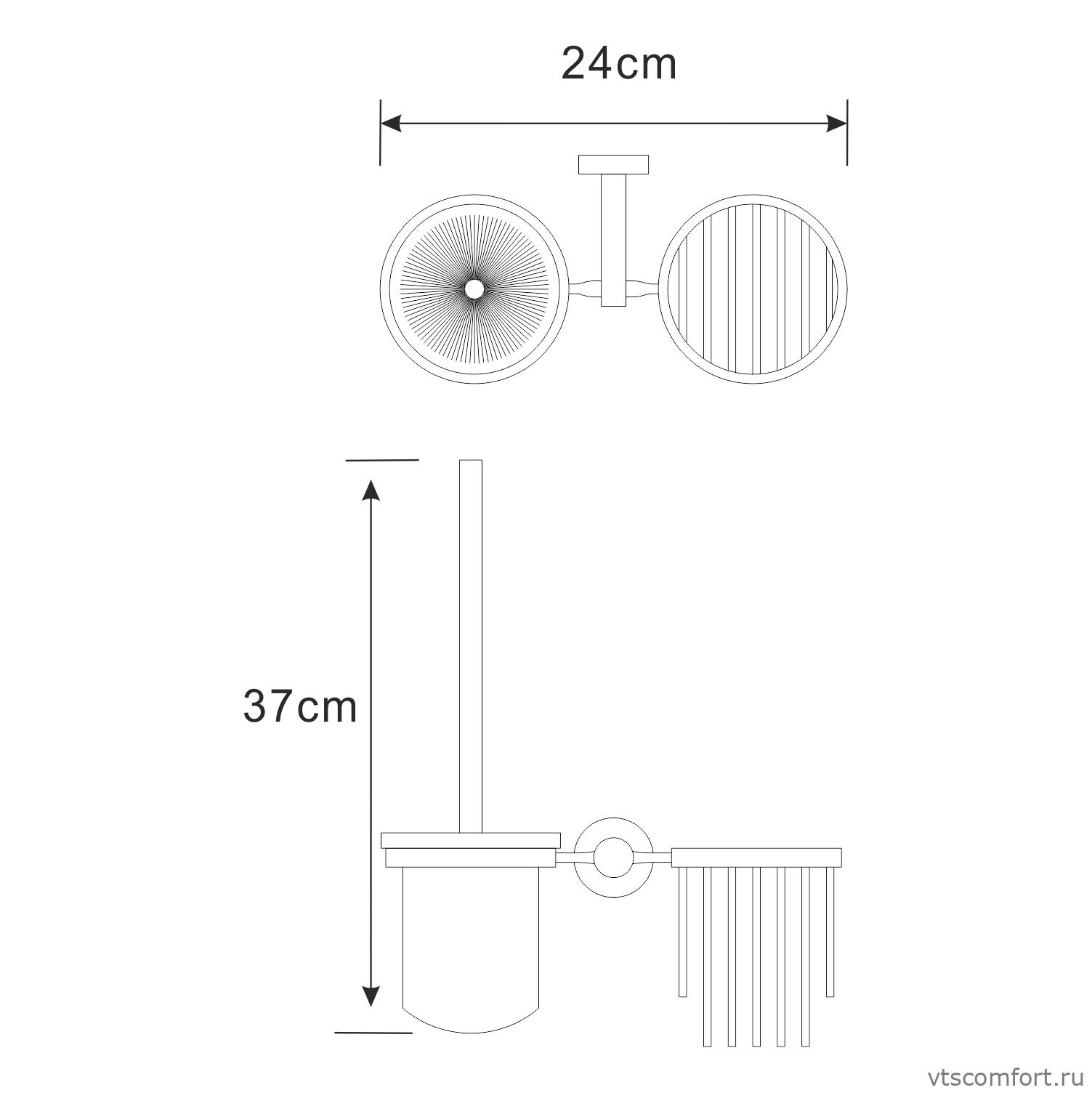 Фото WasserKraft Donau K-9435 Держатель освежителя и щетки для унитаза Изображение WasserKraft Donau K-9435 Держатель освежителя и щетки для унитаза