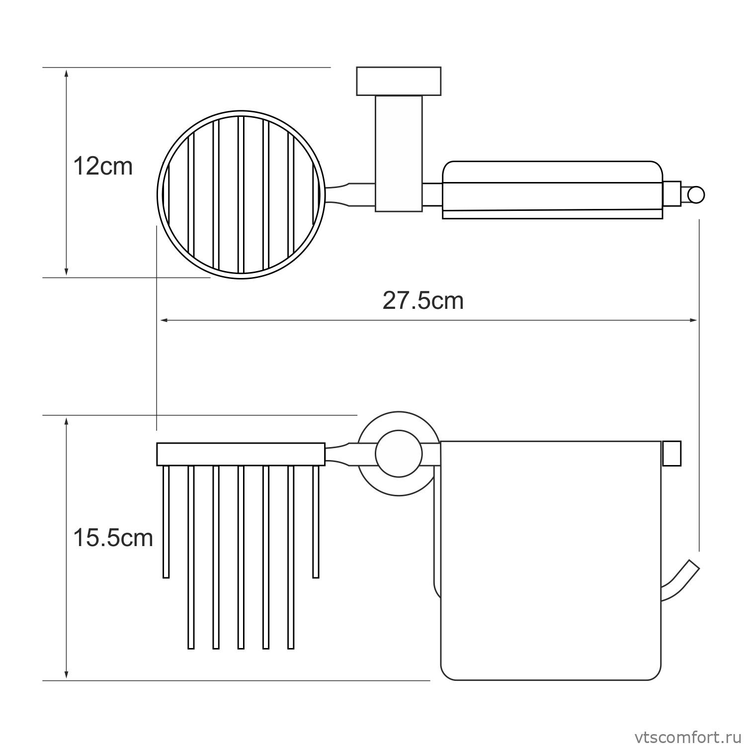 Фото WasserKraft Donau K-9459 Держатель туалетной бумаги и освежителя Изображение WasserKraft Donau K-9459 Держатель туалетной бумаги и освежителя