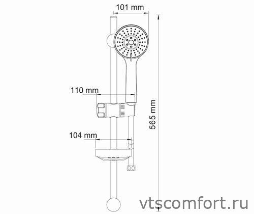 Фото WasserKraft A005 Душевой комплект Изображение WasserKraft A005 Душевой комплект