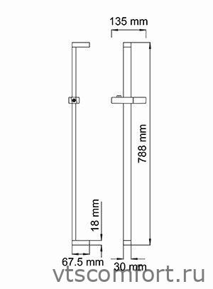 Фото WasserKraft A048 Стойка для душа Изображение WasserKraft A048 Стойка для душа