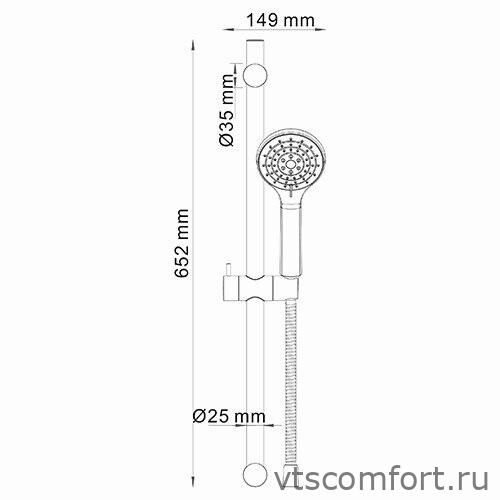 Фото WasserKraft A064 Душевой комплект Изображение WasserKraft A064 Душевой комплект