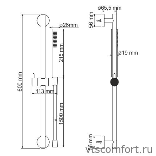 Фото WasserKraft A142 Душевой комплект Изображение WasserKraft A142 Душевой комплект