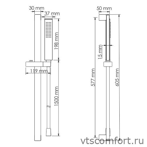 Фото WasserKraft A143 Душевой комплект Изображение WasserKraft A143 Душевой комплект