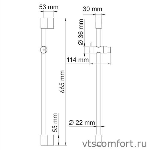 Фото WasserKraft A076 Стойка для душа Изображение WasserKraft A076 Стойка для душа