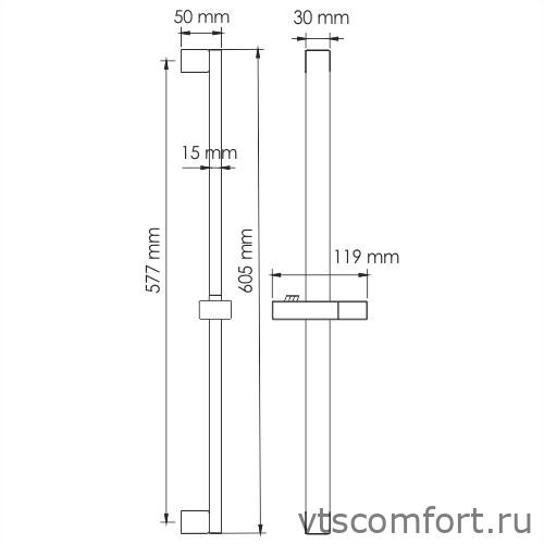 Фото WasserKraft A123 Стойка для душа Изображение WasserKraft A123 Стойка для душа