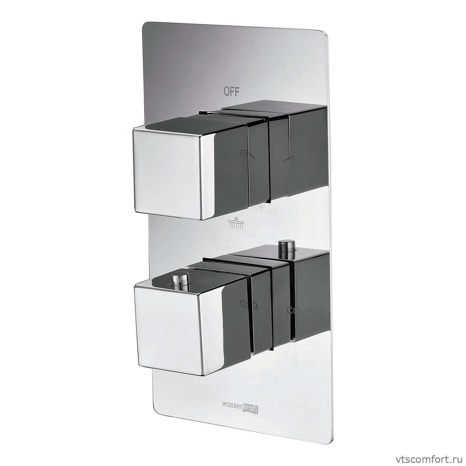 Фото WasserKraft Alme 1544 Thermo Смеситель для ванны и душа с термостатом Изображение WasserKraft Alme 1544 Thermo Смеситель для ванны и душа с термостатом