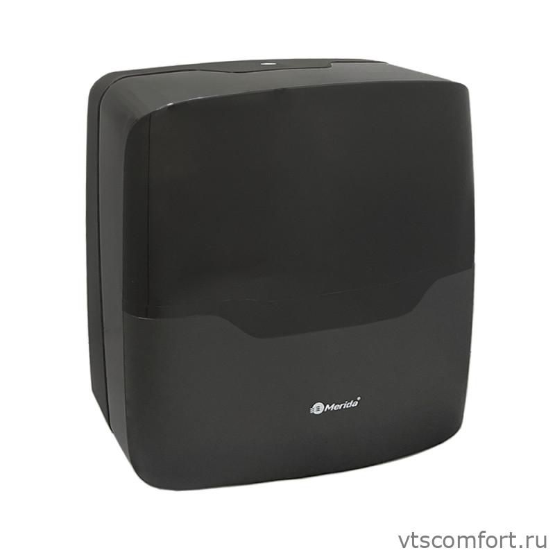 Фото Диспенсер для бумажных полотенец V сложения Merida Harmony Black AHC101 черный пластик Изображение Диспенсер для бумажных полотенец V сложения Merida Harmony Black AHC101 черный пластик