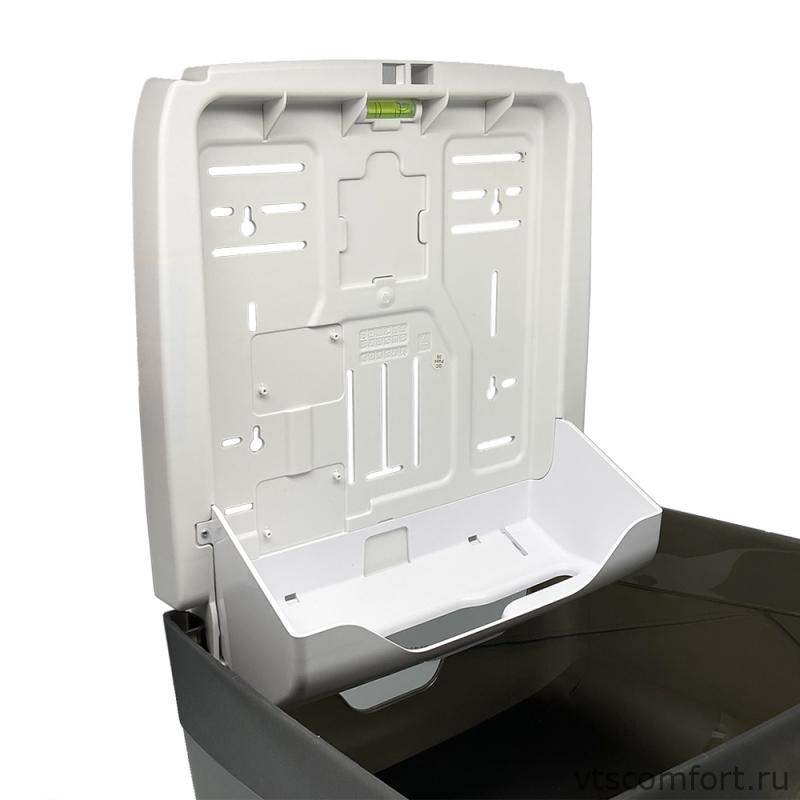 Фото Диспенсер для бумажных полотенец V сложения Merida Harmony Black AHC101 черный пластик Изображение Диспенсер для бумажных полотенец V сложения Merida Harmony Black AHC101 черный пластик