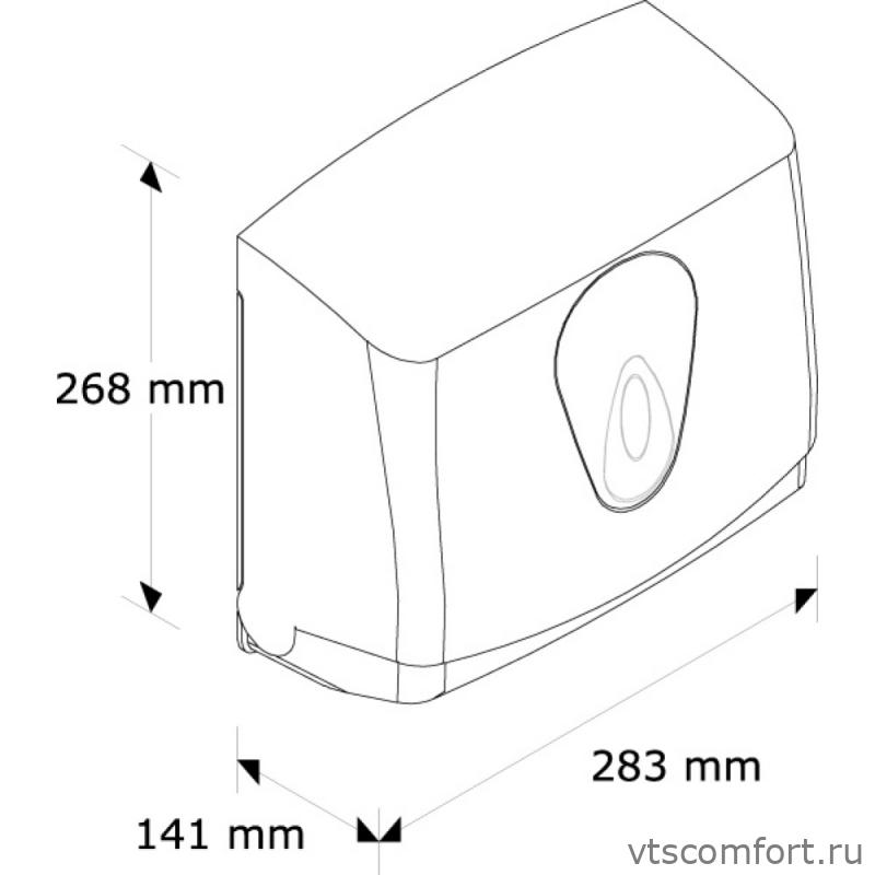 Фото Диспенсер для бумажных полотенец Z сложения Merida Mini Top ATS201 белый пластик Изображение Диспенсер для бумажных полотенец Z сложения Merida Mini Top ATS201 белый пластик