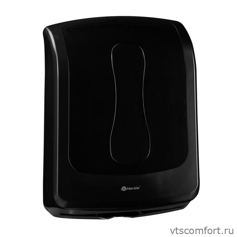 Фото Диспенсер для бумажных полотенец Z сложения Merida One AEC101 черный пластик Изображение Диспенсер для бумажных полотенец Z сложения Merida One AEC101 черный пластик