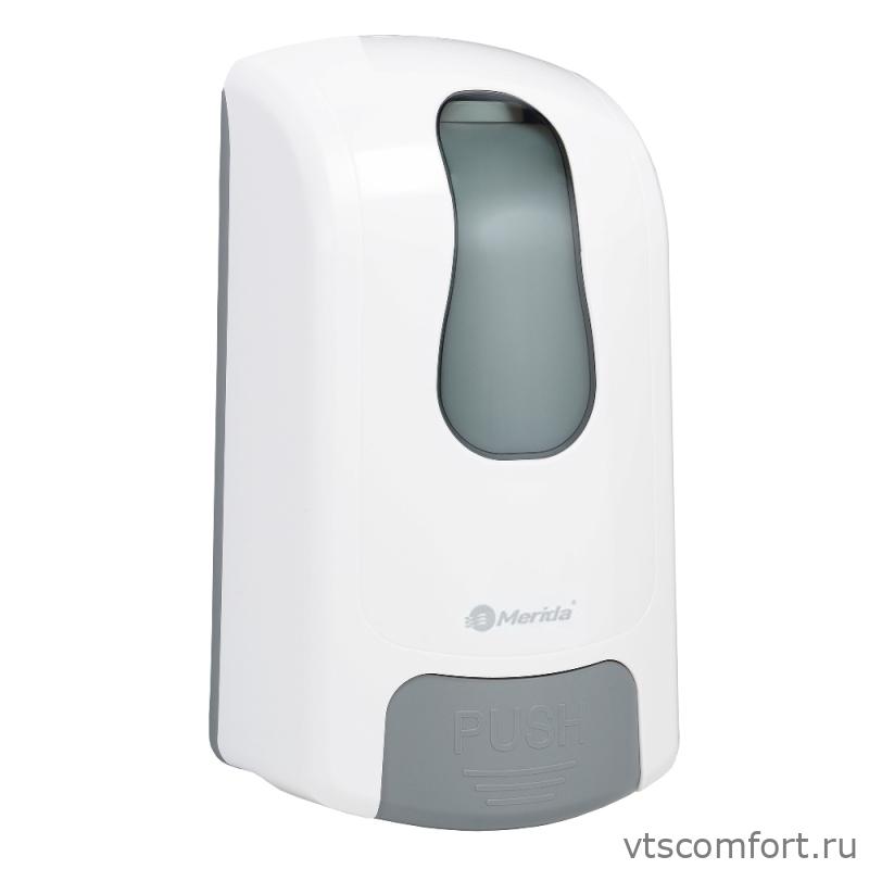 Фото Дозатор для жидкого мыла Merida One 1000 мл белый наливной DEB001 Изображение Дозатор для жидкого мыла Merida One 1000 мл белый наливной DEB001