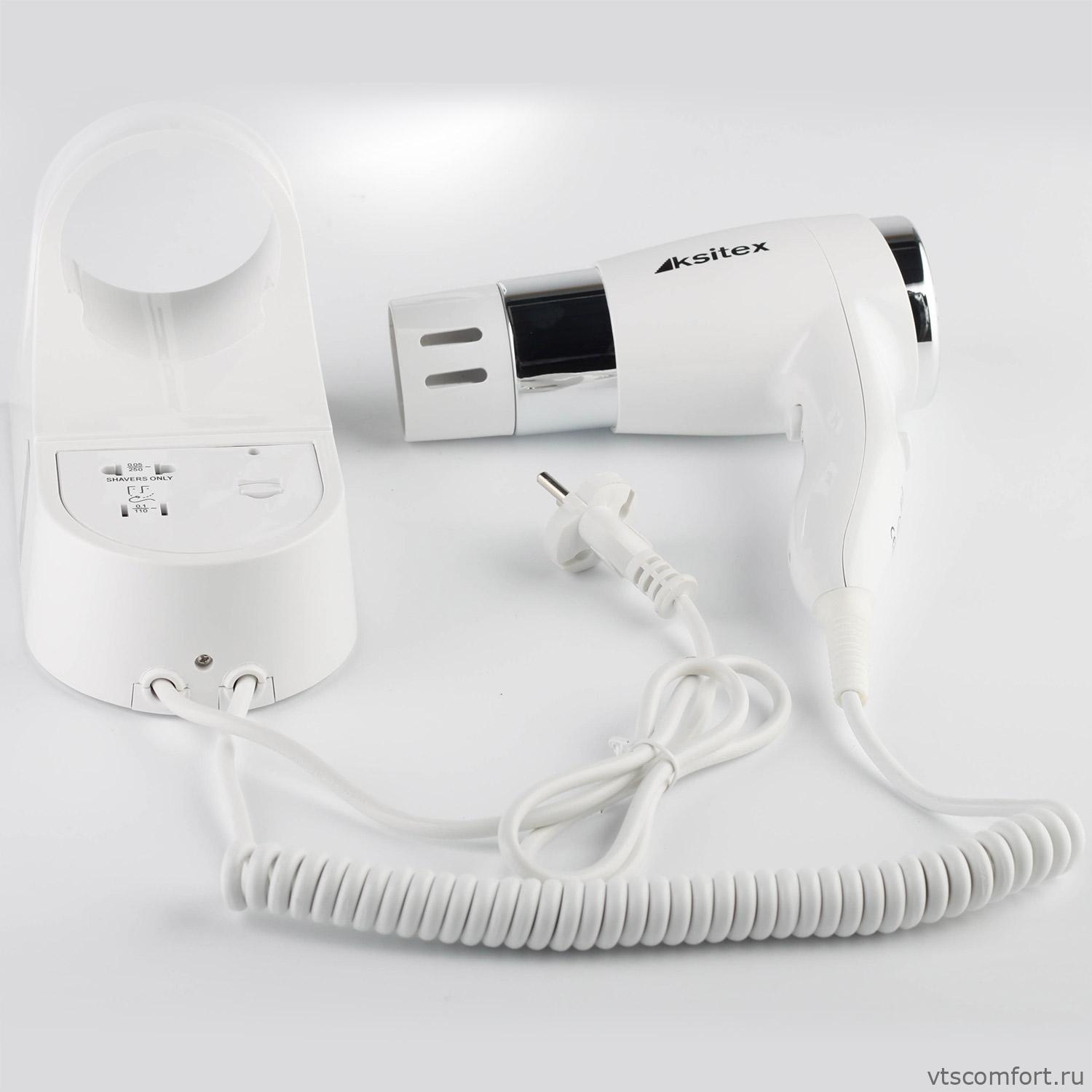 Фото Фен для волос Ksitex F-1400 WS 1400 Вт белый настенный Изображение Фен для волос Ksitex F-1400 WS 1400 Вт белый настенный