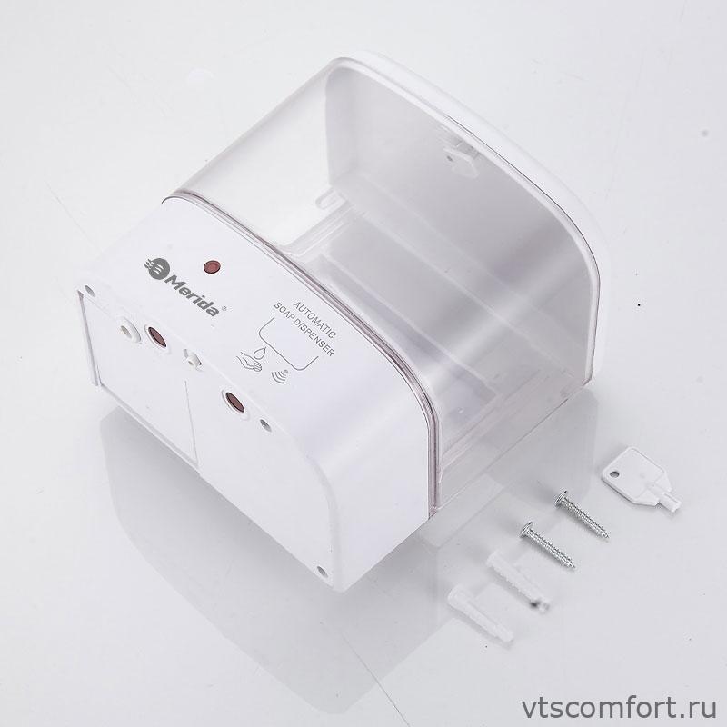 Фото Сенсорный дозатор для жидкого мыла Merida 1000 мл белый наливной Д116 Изображение Сенсорный дозатор для жидкого мыла Merida 1000 мл белый наливной Д116