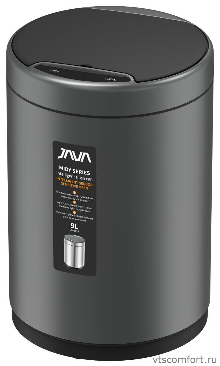 Фото Ведро для мусора сенсорное JAVA S-882-9Q 9 литров графит Изображение Ведро для мусора сенсорное JAVA S-882-9Q 9 литров графит