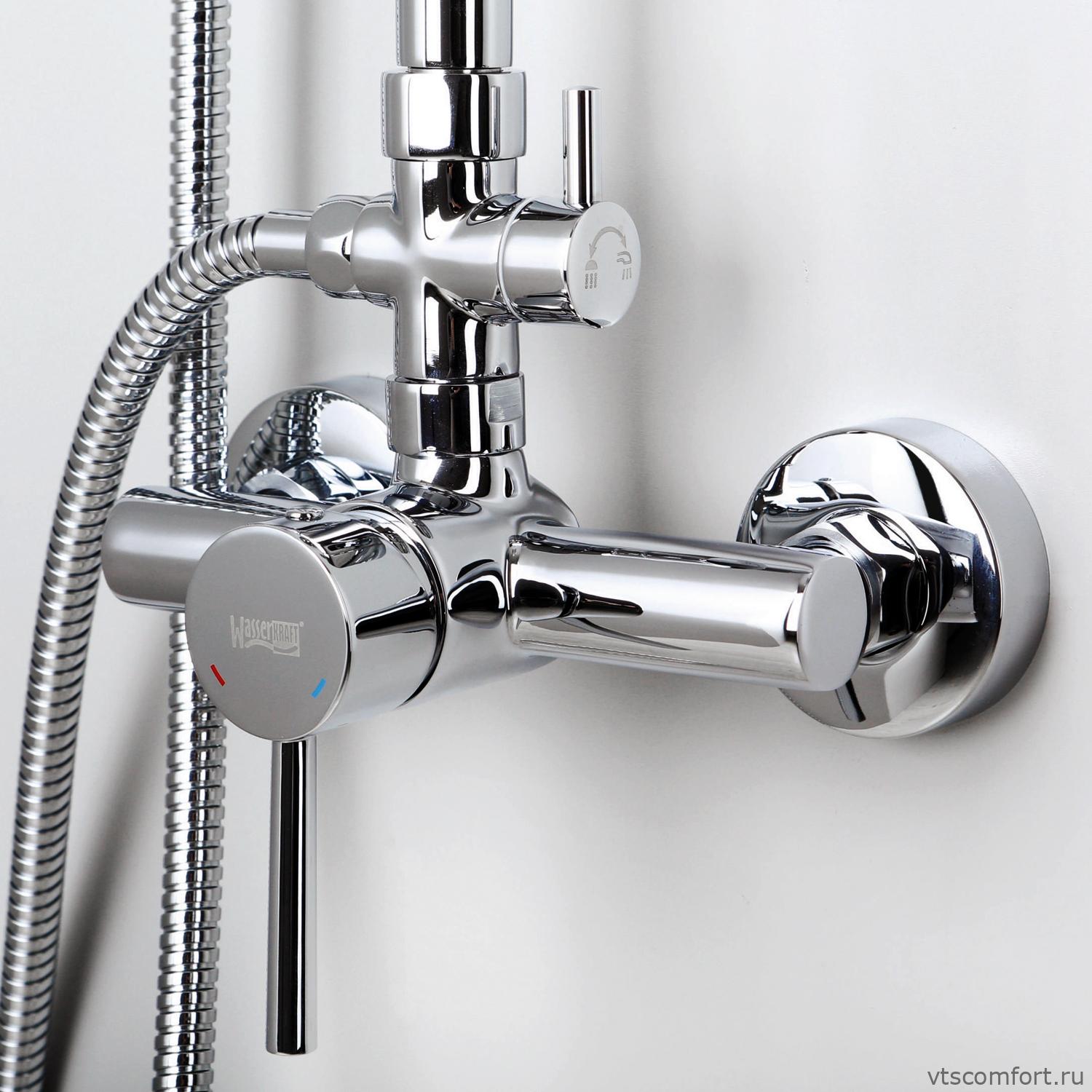 Фото WasserKraft A12202 Душевой комплект со смесителем Изображение WasserKraft A12202 Душевой комплект со смесителем