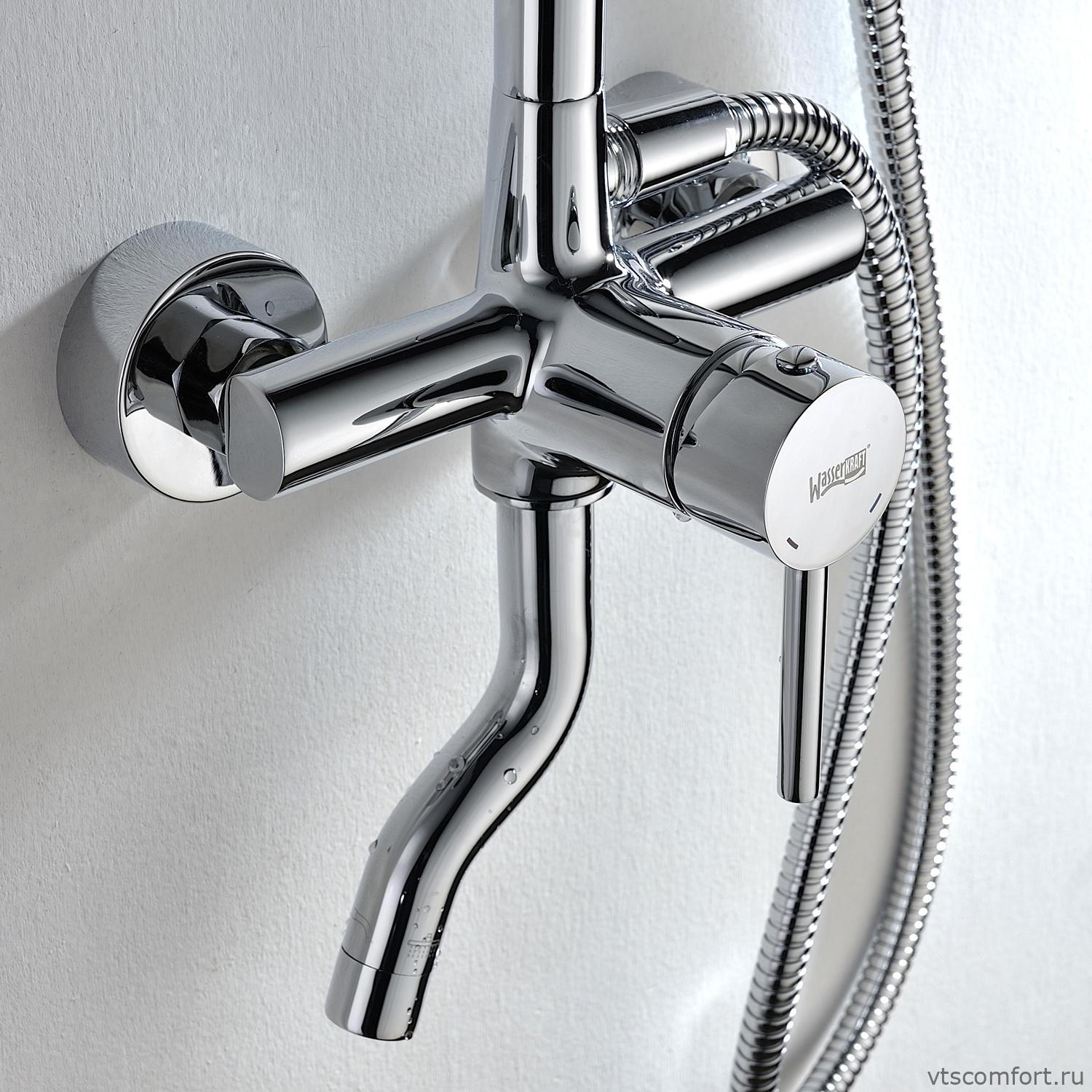 Фото WasserKraft A14401 Душевой комплект со смесителем Изображение WasserKraft A14401 Душевой комплект со смесителем