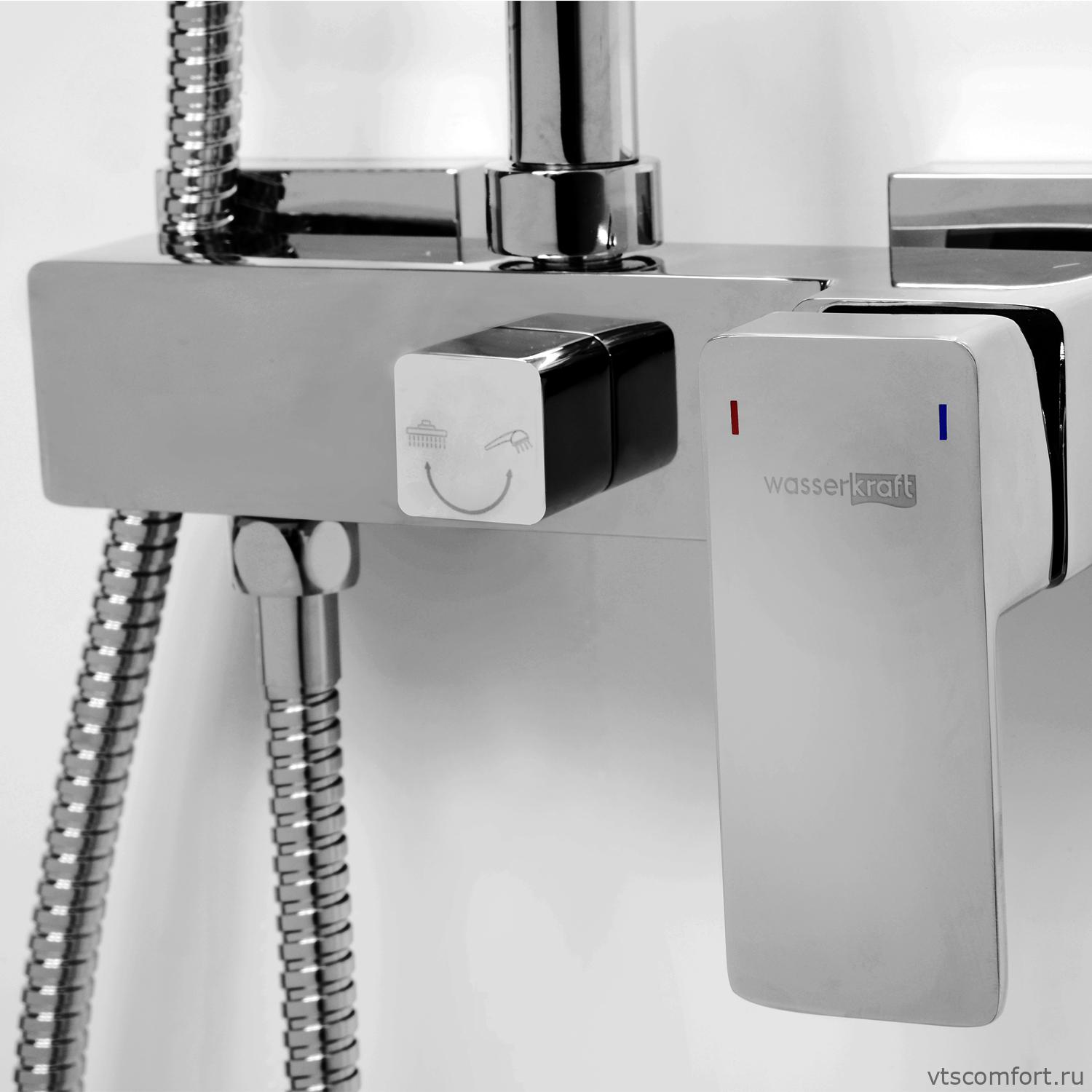 Фото WasserKraft A17702 Душевой комплект со смесителем Изображение WasserKraft A17702 Душевой комплект со смесителем