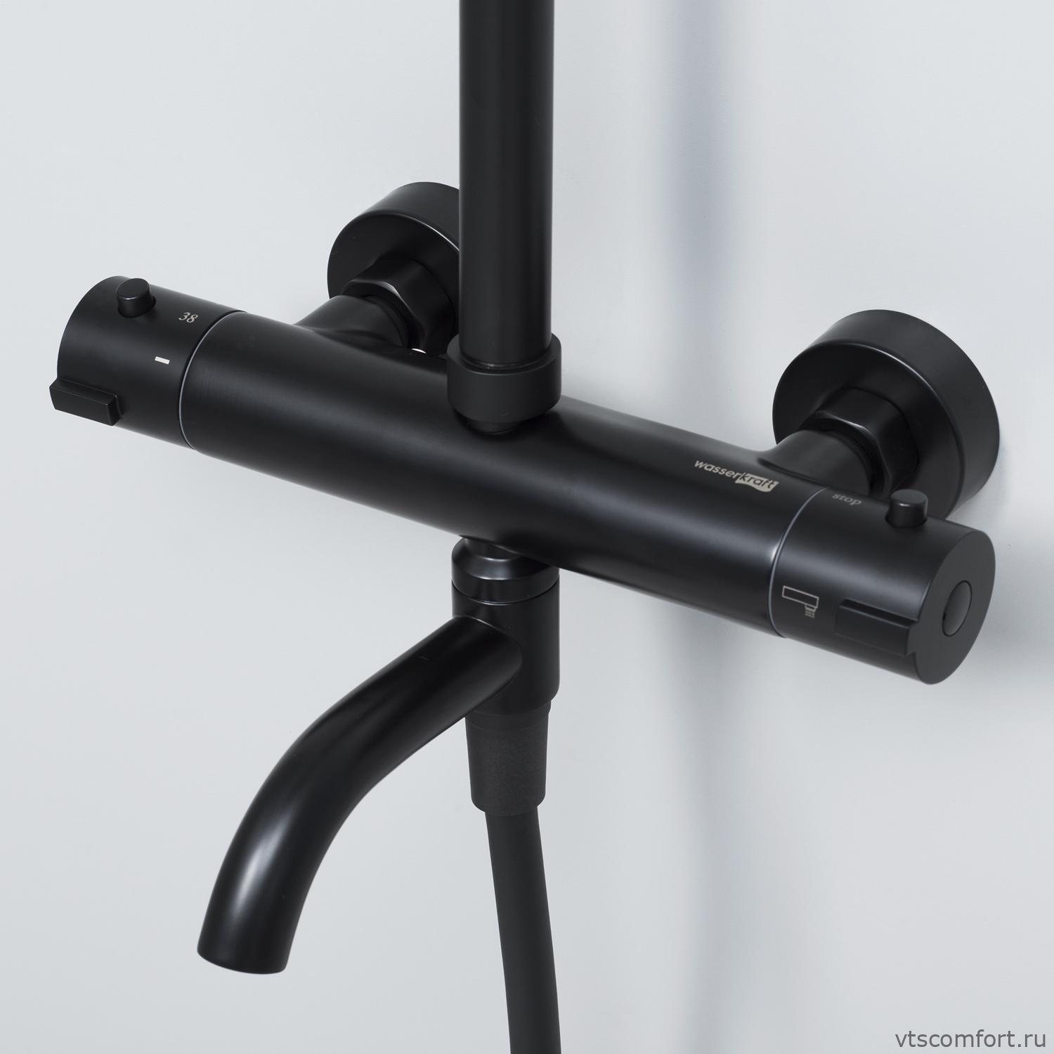 Фото WasserKraft A28801 Thermo Душевой комплект с термостатическим смесителем Изображение WasserKraft A28801 Thermo Душевой комплект с термостатическим смесителем