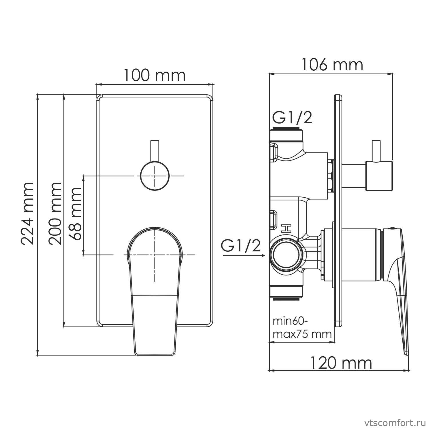 Фото WasserKraft Aisch 5571 Смеситель для ванны и душа Изображение WasserKraft Aisch 5571 Смеситель для ванны и душа