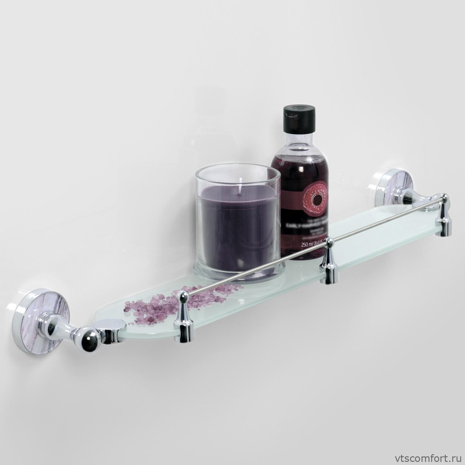 Фото WasserKraft Aland K-8544 Полка стеклянная с бортиком Изображение WasserKraft Aland K-8544 Полка стеклянная с бортиком