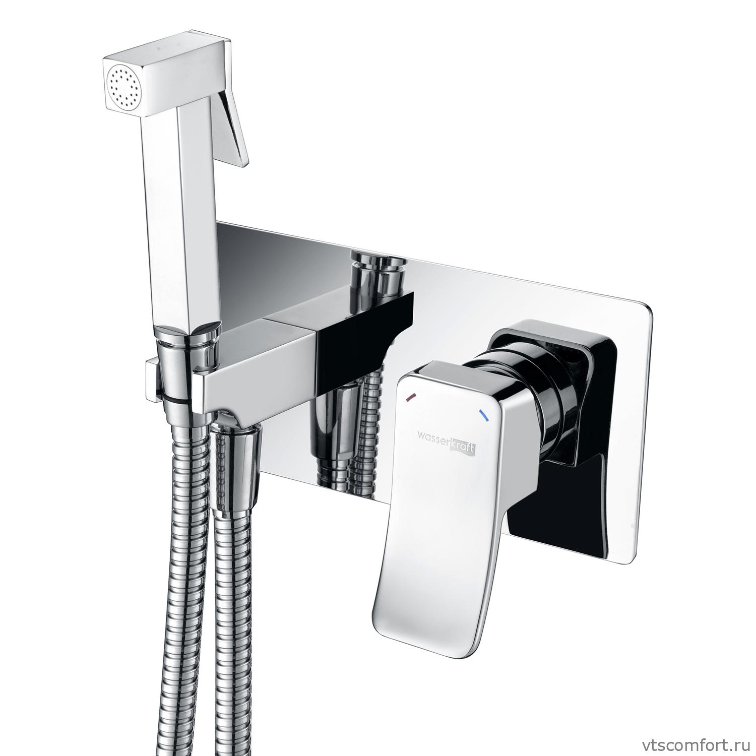 Фото WasserKraft Aller 10638 Встраиваемый смеситель для душа с гигиенической лейкой Изображение WasserKraft Aller 10638 Встраиваемый смеситель для душа с гигиенической лейкой