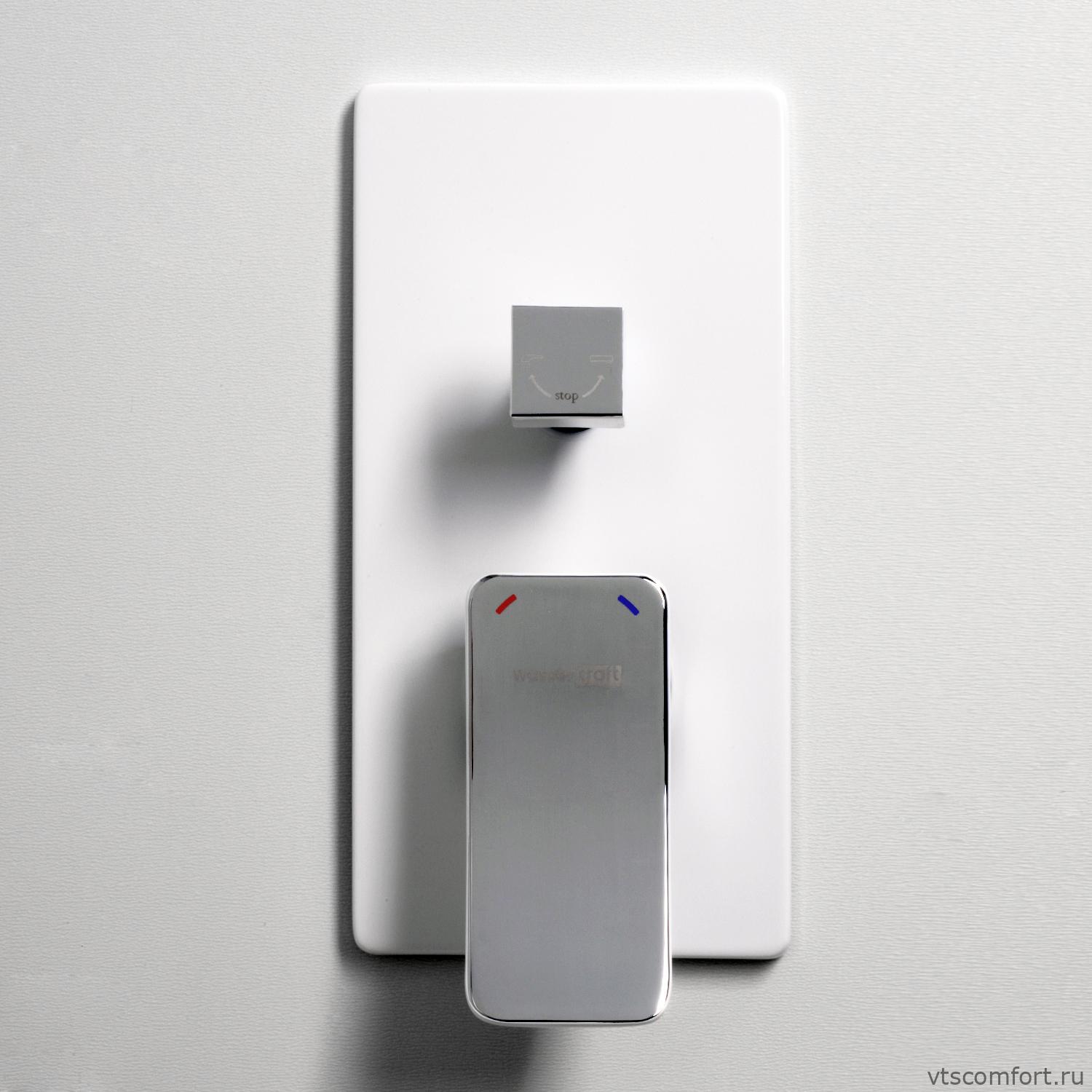 Фото WasserKraft Aller 10641WHITE Смеситель для ванны и душа Изображение WasserKraft Aller 10641WHITE Смеситель для ванны и душа