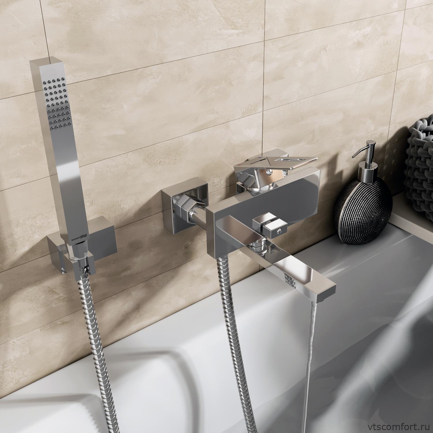 Фото WasserKraft Alme 1501 Смеситель для ванны с коротким изливом Изображение WasserKraft Alme 1501 Смеситель для ванны с коротким изливом