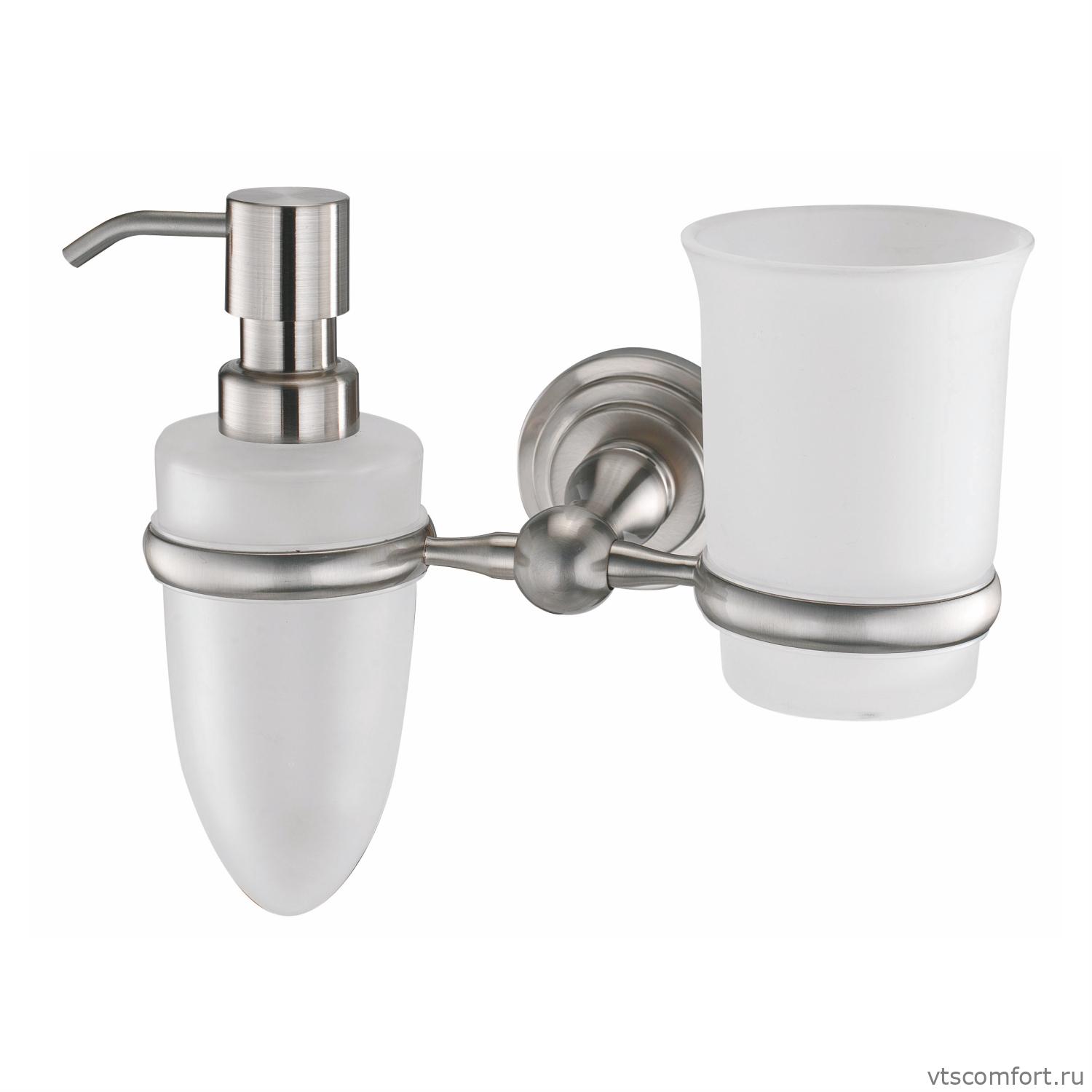 Фото WasserKraft Ammer K-7089 Держатель стакана и дозатора Изображение WasserKraft Ammer K-7089 Держатель стакана и дозатора