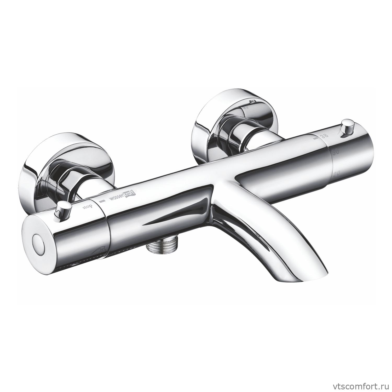 Фото WasserKraft Berkel 4811 Thermo смеситель для ванны с термостатом Изображение WasserKraft Berkel 4811 Thermo смеситель для ванны с термостатом