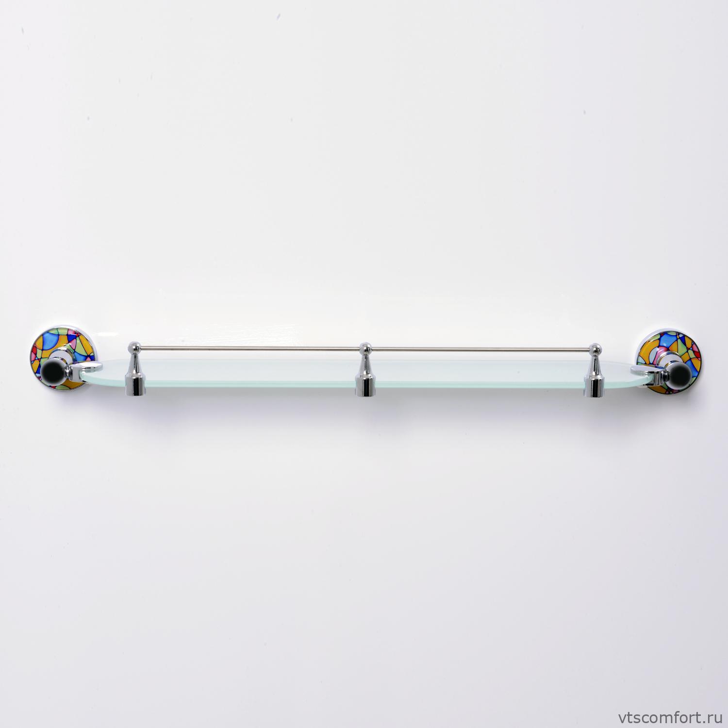 Фото WasserKraft Diemel K-2244 Полка стеклянная с бортиком Изображение WasserKraft Diemel K-2244 Полка стеклянная с бортиком