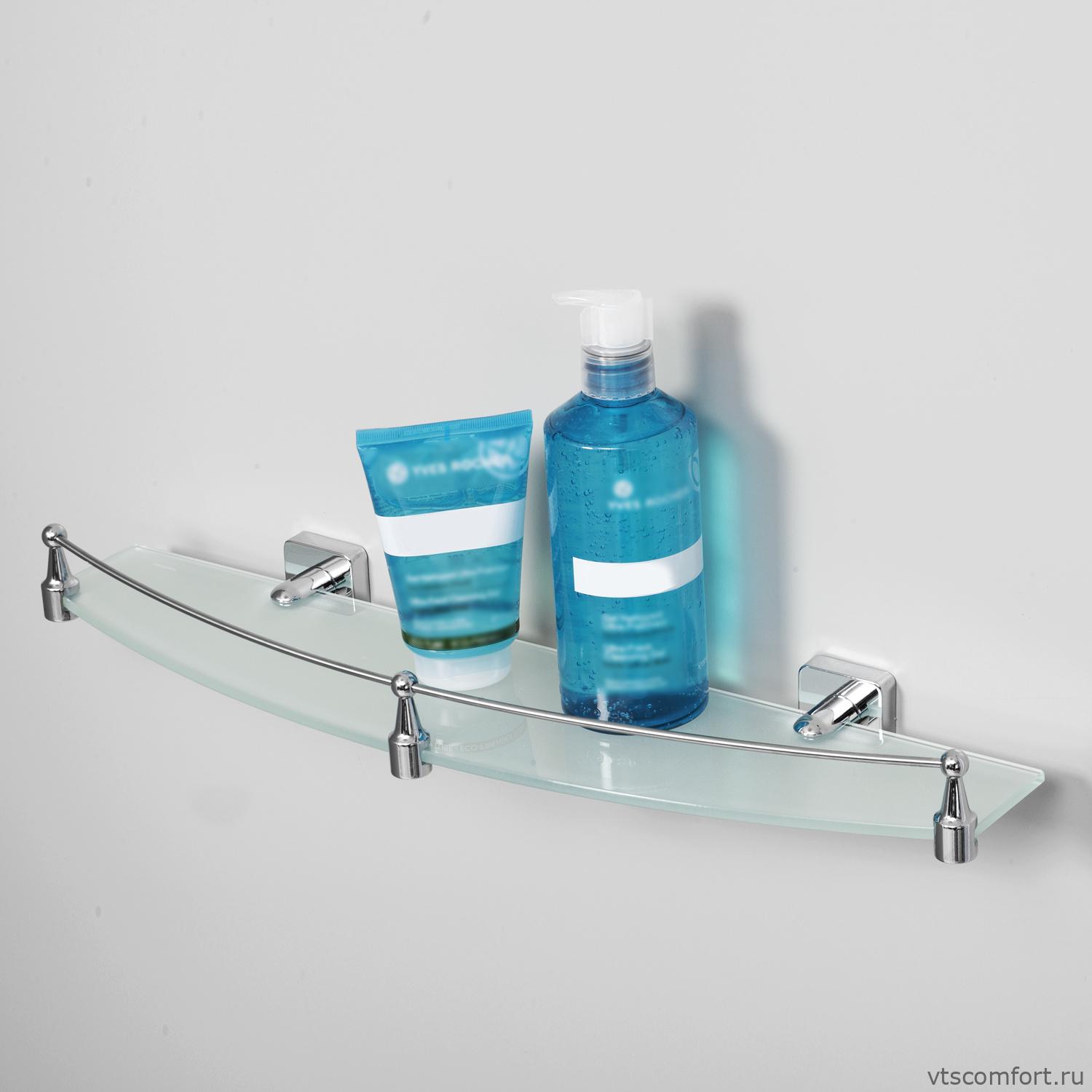 Фото WasserKraft Dill K-3944 Полка стеклянная с бортиком Изображение WasserKraft Dill K-3944 Полка стеклянная с бортиком