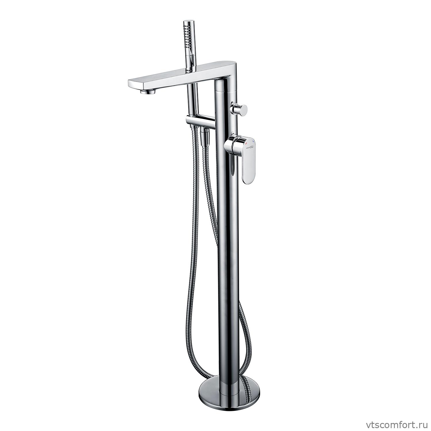 Фото WasserKraft Dinkel 5821 Напольный смеситель для ванны Изображение WasserKraft Dinkel 5821 Напольный смеситель для ванны