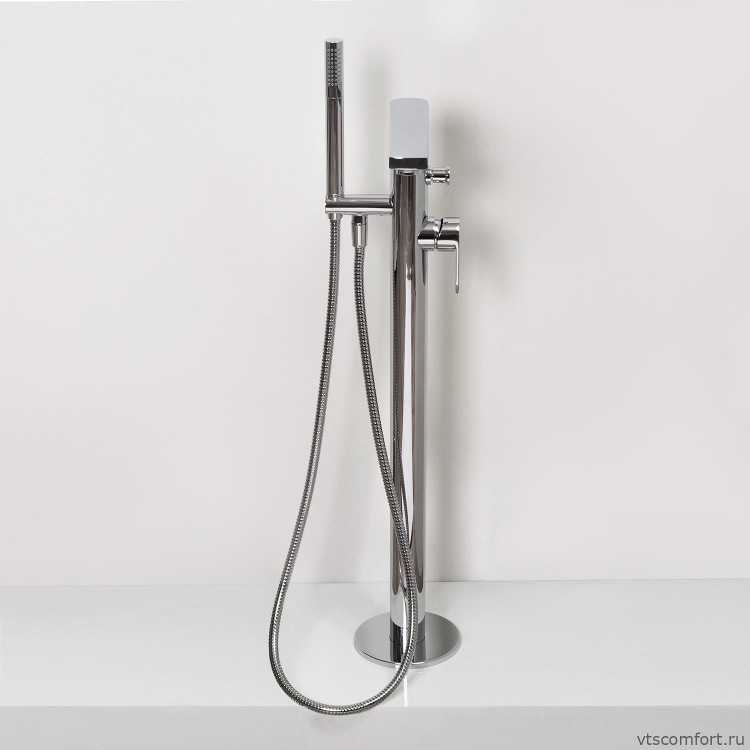 Фото WasserKraft Dinkel 5821 Напольный смеситель для ванны Изображение WasserKraft Dinkel 5821 Напольный смеситель для ванны