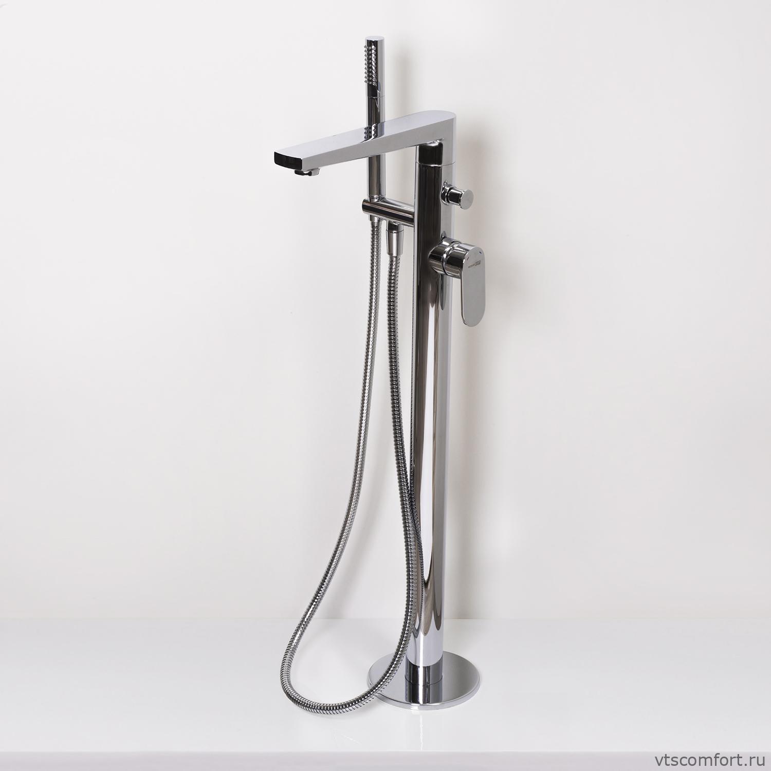 Фото WasserKraft Dinkel 5821 Напольный смеситель для ванны Изображение WasserKraft Dinkel 5821 Напольный смеситель для ванны