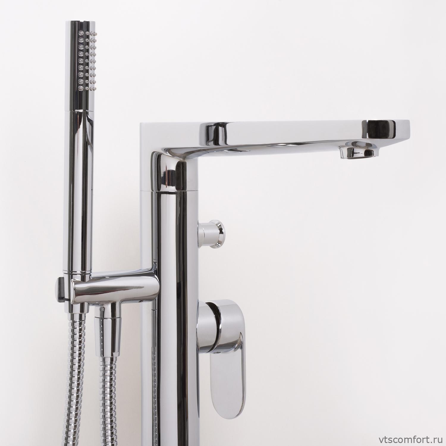 Фото WasserKraft Dinkel 5821 Напольный смеситель для ванны Изображение WasserKraft Dinkel 5821 Напольный смеситель для ванны