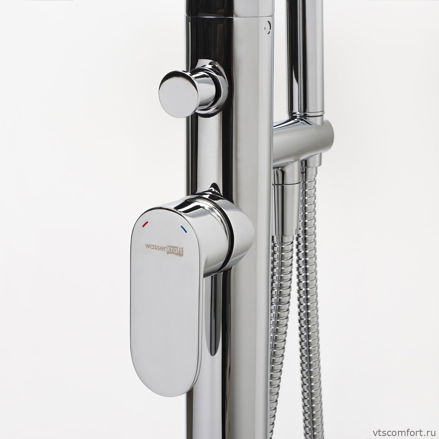 Фото WasserKraft Dinkel 5821 Напольный смеситель для ванны Изображение WasserKraft Dinkel 5821 Напольный смеситель для ванны