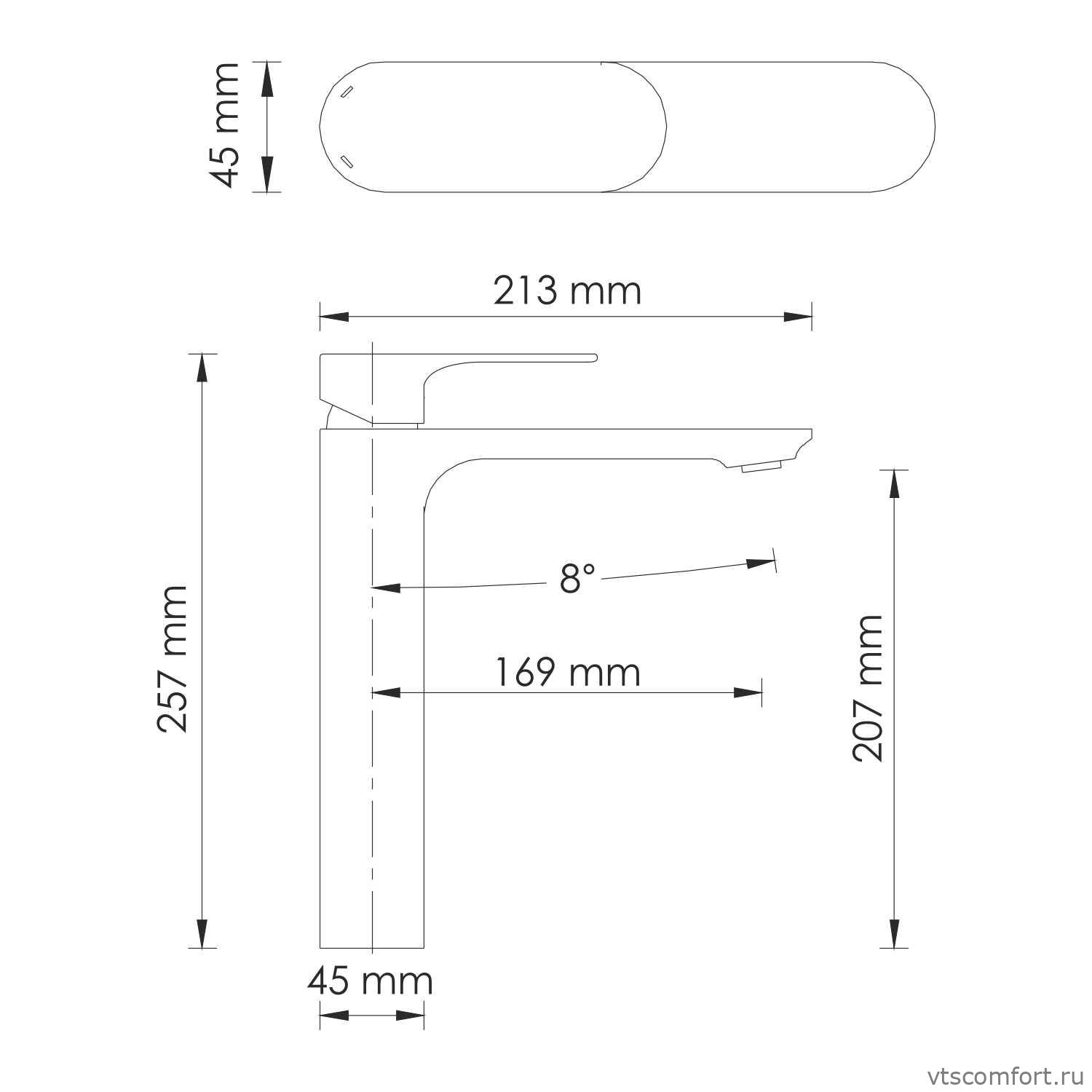 Фото WasserKraft Elbe 7403H Смеситель для умывальника Изображение WasserKraft Elbe 7403H Смеситель для умывальника